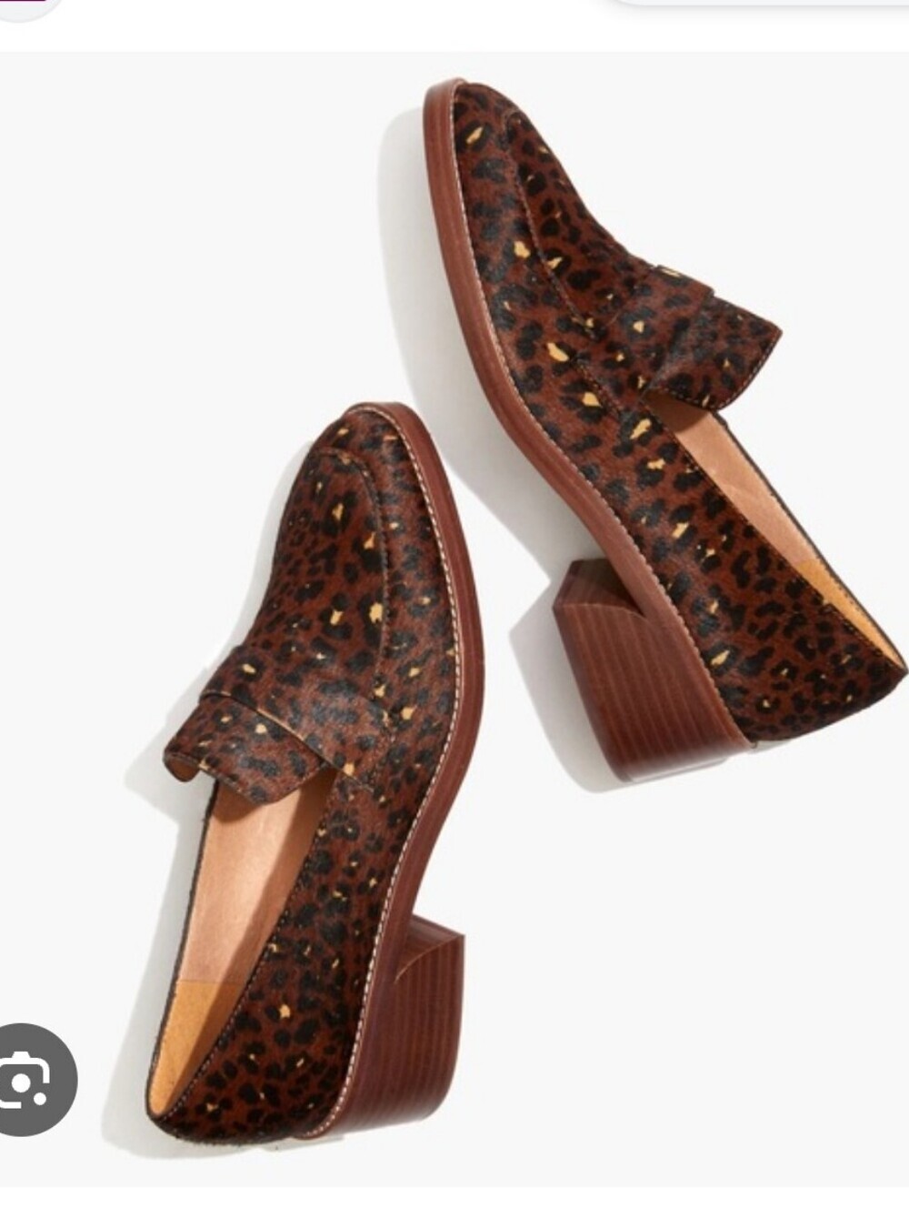 Madewell Alex Heeled Loafers Cheetah Print Size 6